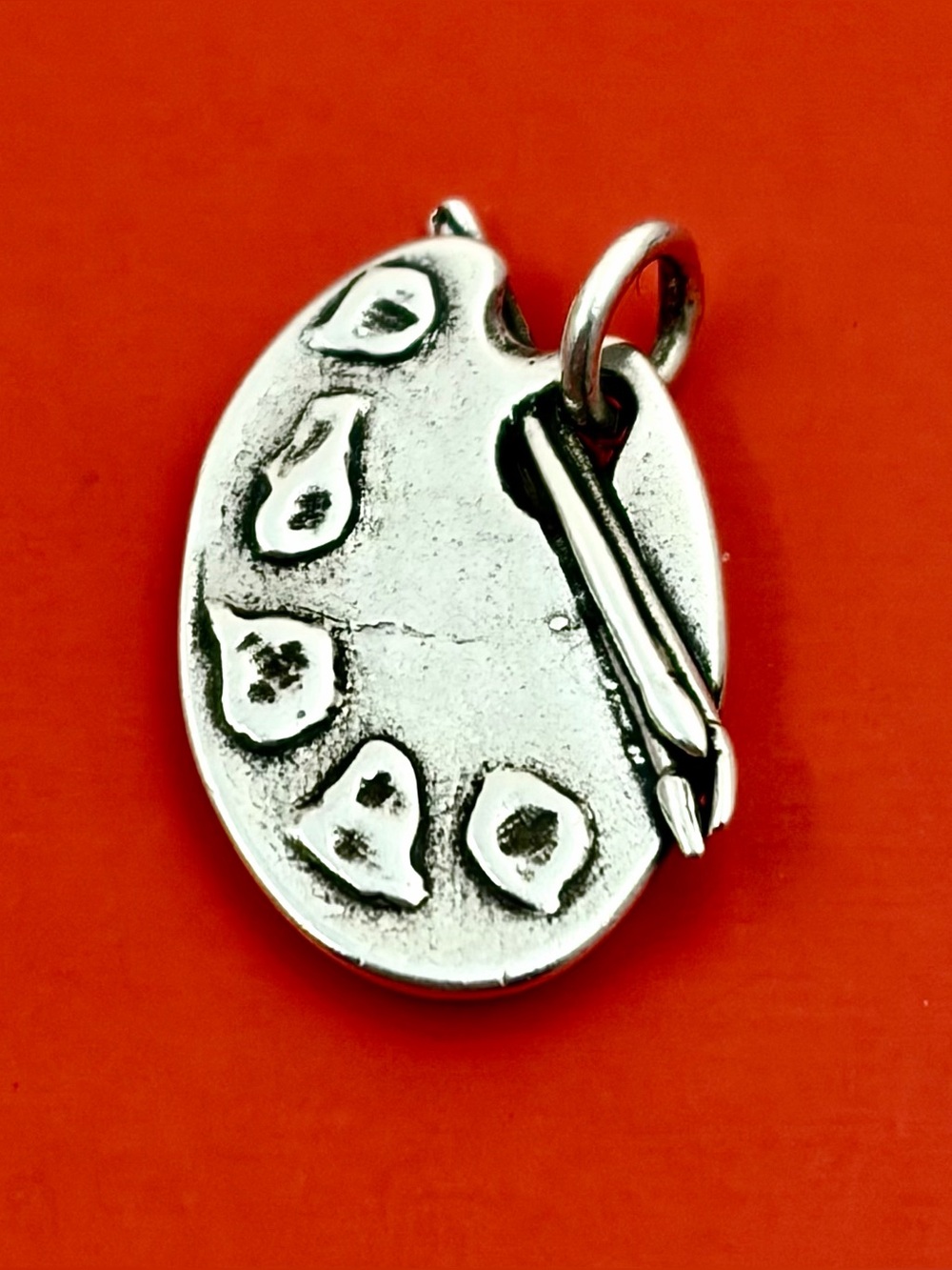 James Avery Silver Artist Palette Charm with Brush